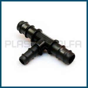 Raccordo a tee 90° portagomma ridotto raccordi portagomma Plastica Alfa