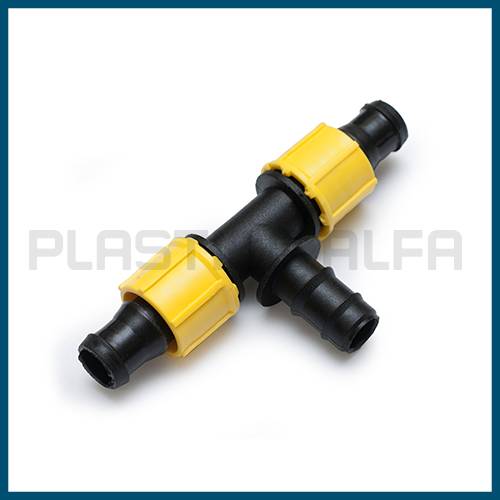 90° Barbed Tee Tape fittings Plastica Alfa
