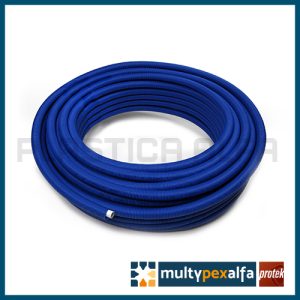 Tubo multistrato PEX-Al-PEX - PROTEK - guaina corrugata blu