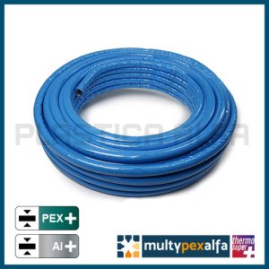 Tubo multistrato PEX-Al-PEX - SUPERPLUS - isolato guaina azzurra
