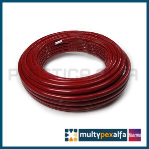 Tubo multistrato PEX-Al-PEX - isolato guaina rossa