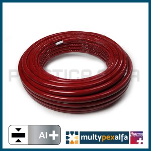 Tubo multistrato PEX-Al-PEX - PLUS - isolato guaina rossa