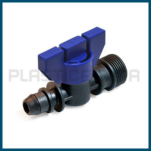 Valvola con derivazione - filettata maschio serie USA Plastica Alfa
