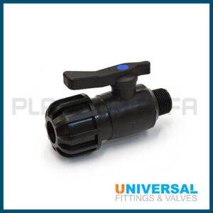 Valvola a sfera Universal filettata maschio Plastica Alfa