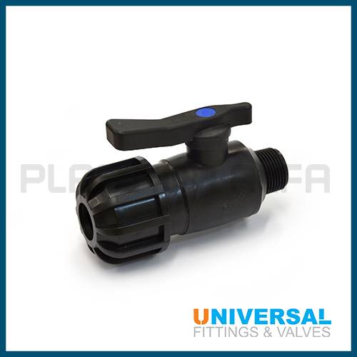 Valvola a sfera Universal filettata maschio Plastica Alfa