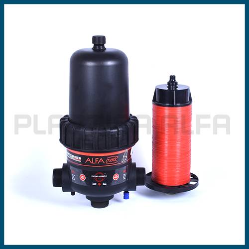 Filtro a dischi Alfamatic autopulente monocorpo allungato Plastica Alfa