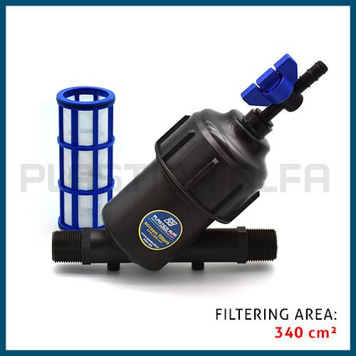 Filtro a rete maxi con valvola Plastica Alfa