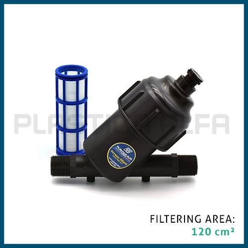 Filtro a rete mini con tappo Plastica Alfa