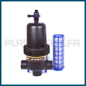 Filtro a rete monocorpo allungato con valvola Plastica Alfa