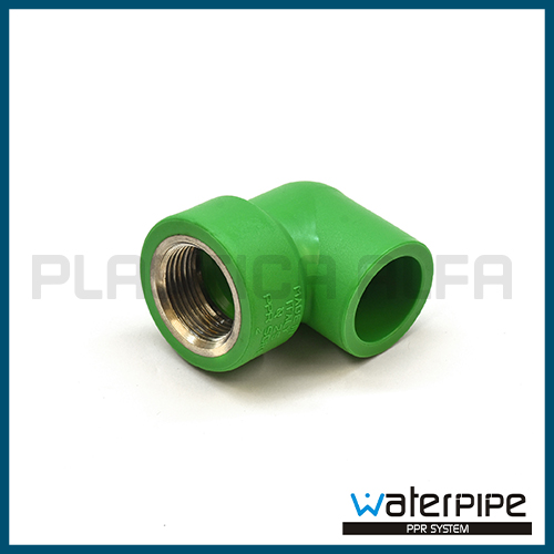 Gomito 90 femmina filettato femmina Waterpipe Plastica Alfa