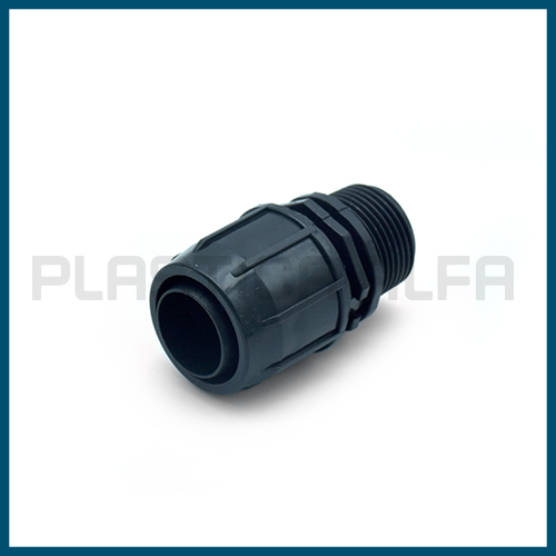 Adattatore filettato maschio PN4 Plastica Alfa