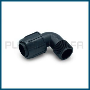 Gomito a 90° filettato maschio Plastica Alfa