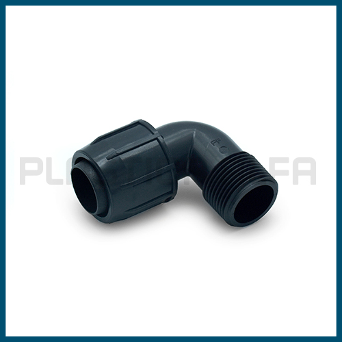 Gomito a 90° filettato maschio Plastica Alfa